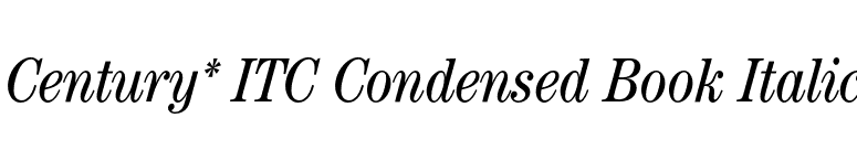 Century* ITC Condensed Book Italic font preview