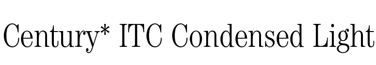 Century* ITC Condensed Light font preview