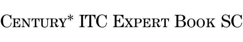 Century* ITC Expert Book SC font preview