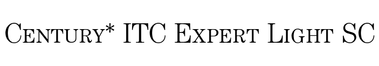 Century* ITC Expert Light SC font preview