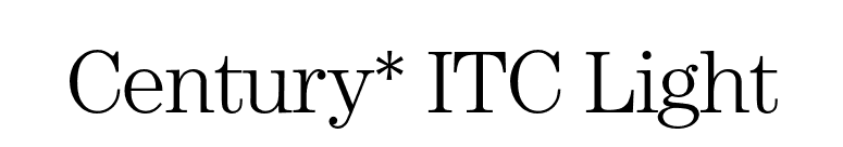 Century* ITC Light font preview