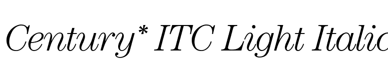 Century* ITC Light Italic font preview