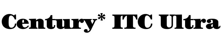 Century* ITC Ultra font preview