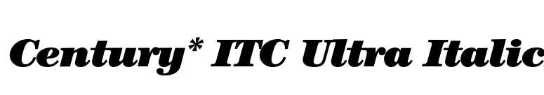 Century* ITC Ultra Italic font preview