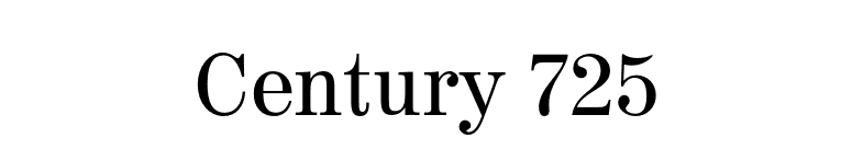 Century 725 font preview