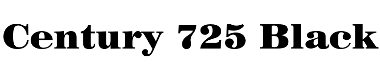 Century 725 Black font preview