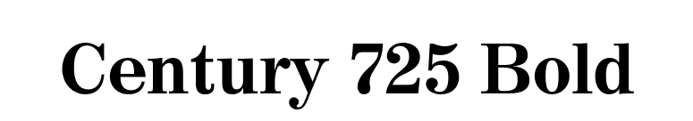 Century 725 Bold font preview