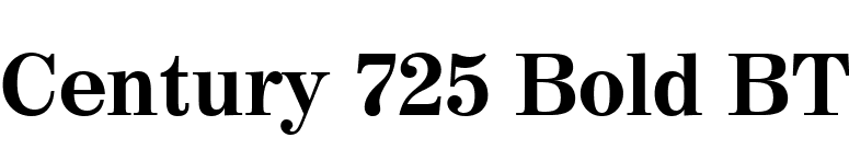 Century 725 Bold BT font preview