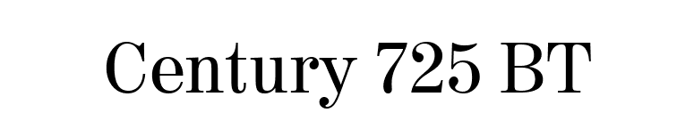 Century 725 BT font preview