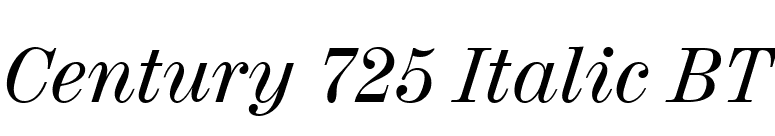 Century 725 Italic BT font preview