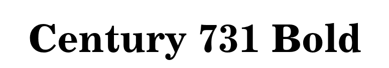 Century 731 Bold font preview