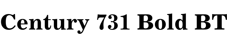 Century 731 Bold BT font preview