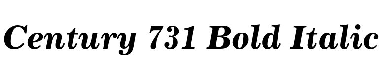 Century 731 Bold Italic font preview