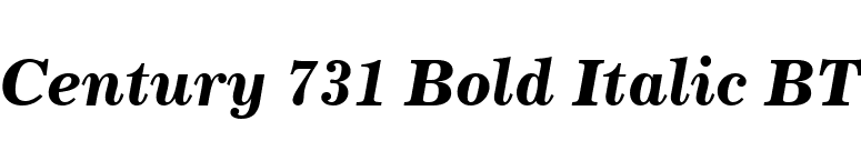 Century 731 Bold Italic BT font preview