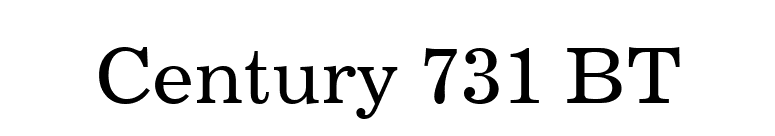 Century 731 BT font preview