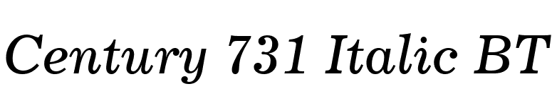 Century 731 Italic BT font preview