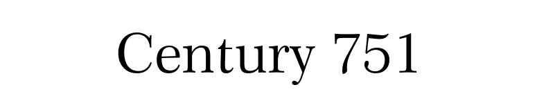 Century 751 font preview