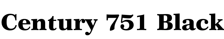 Century 751 Black font preview