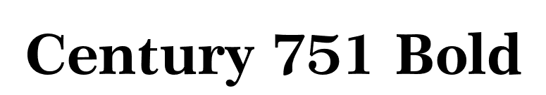 Century 751 Bold font preview