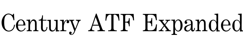 Century ATF Expanded font preview