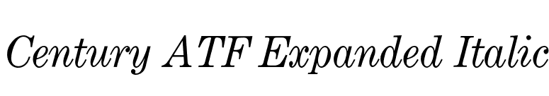Century ATF Expanded Italic font preview