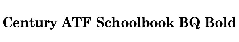 Century ATF Schoolbook BQ Bold font preview