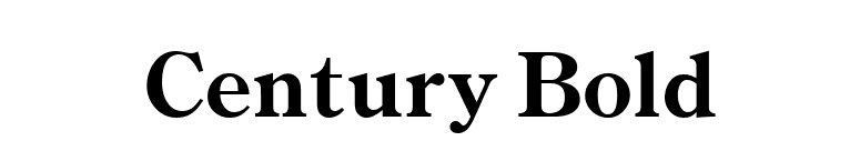 Century Bold font preview