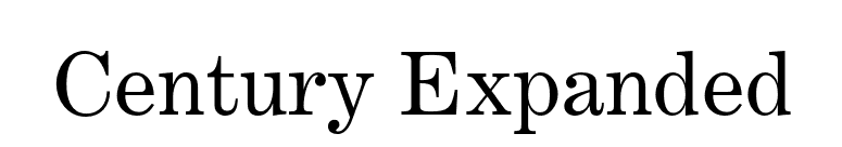 Century Expanded font preview
