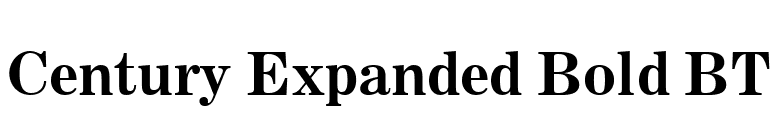 Century Expanded Bold BT font preview