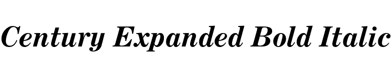 Century Expanded Bold Italic font preview