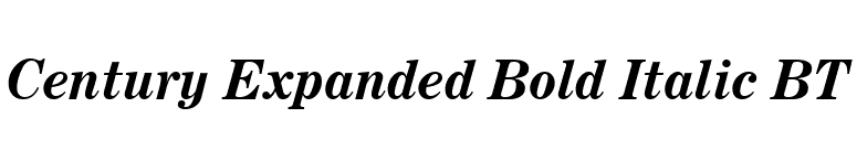 Century Expanded Bold Italic BT font preview