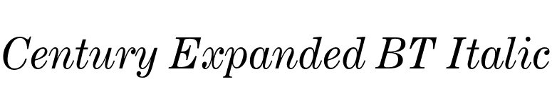 Century Expanded BT Italic font preview