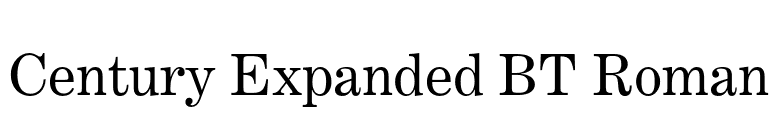 Century Expanded BT Roman font preview