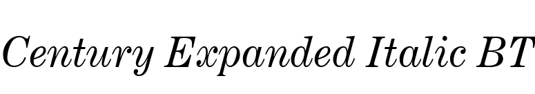 Century Expanded Italic BT font preview