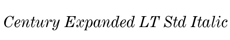 Century Expanded LT Std Italic font preview