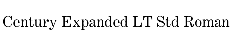 Century Expanded LT Std Roman font preview