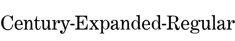 Century-Expanded-Regular font preview