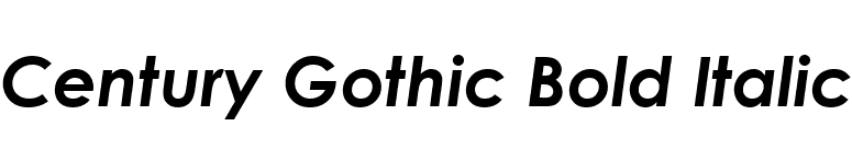 Century Gothic Bold Italic font preview