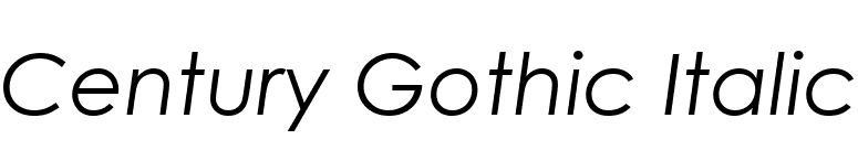 Century Gothic Italic font preview