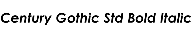 Century Gothic Std Bold Italic font preview
