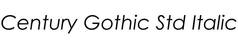 Century Gothic Std Italic font preview