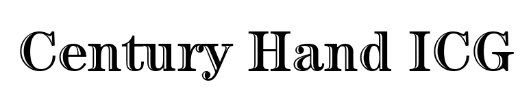 Century Hand ICG font preview
