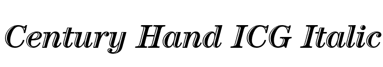 Century Hand ICG Italic font preview
