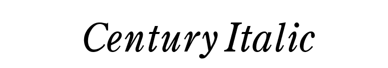 Century Italic font preview