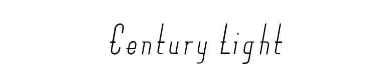 Century Light font preview