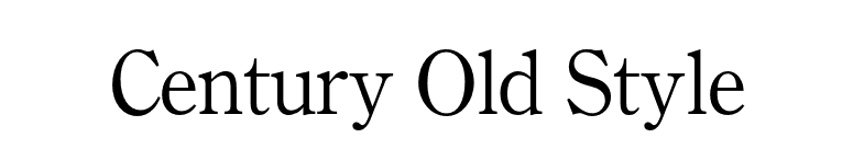 Century Old Style font preview