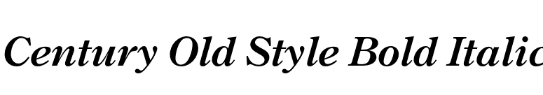 Century Old Style Bold Italic font preview