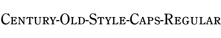 Century-Old-Style-Caps-Regular font preview