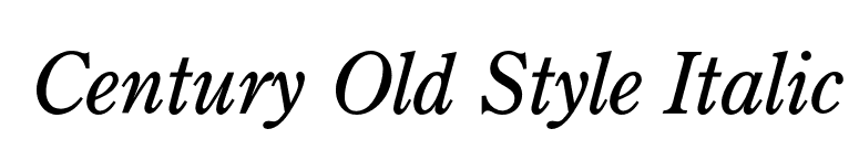 Century Old Style Italic font preview