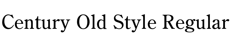 Century Old Style Regular font preview